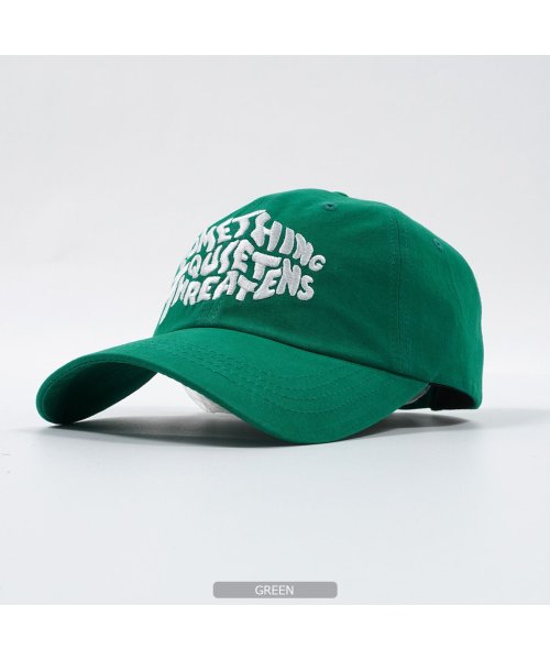 キャップ 帽子 野球帽 ハット 緑 男女兼用 フリーサイズ 韓国 通販
