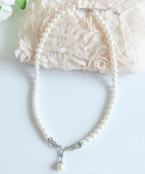 セール プリンセスデザイン1粒パール ビジューラインパールネックレス 結婚式 パーティードレス パーティー ドレス プラス Dress Magaseek