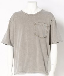 RATTLE TRAP(ラトルトラップ)/Uネックピグメントカット半袖Tシャツ/ベージュ