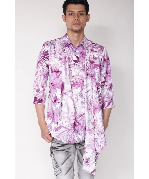 セール Tornado Mart オアシスボタニカルプリントドレープシャツ トルネードマート Tornado Mart Magaseek