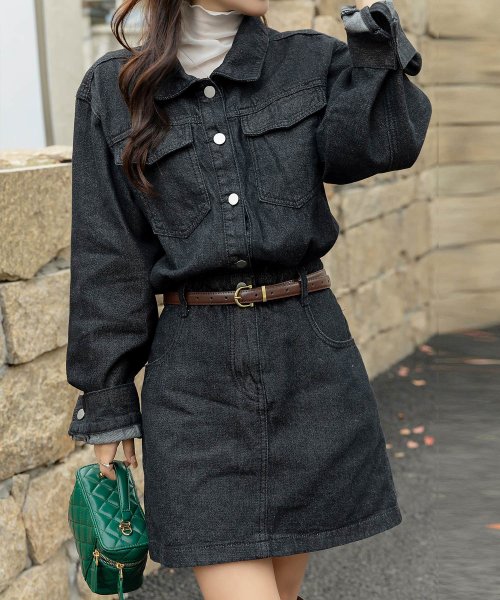 セール ワンピース レディース セパレート風ショート丈デニムワンピ ス テディショップ Teddyshop Magaseek