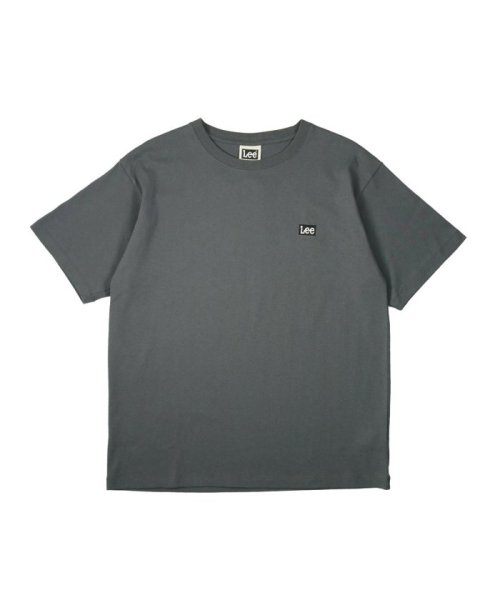 GRAND-BACK(グランバック)/【大きいサイズ】リー/LEE  バックロゴプリント クルーネック 半袖Tシャツ/グレー