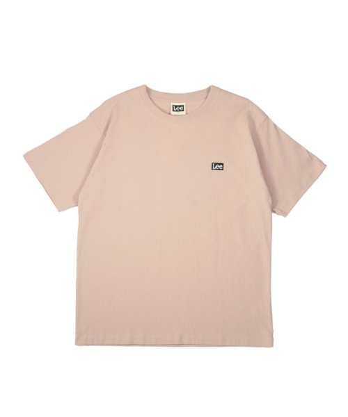 GRAND-BACK(グランバック)/【大きいサイズ】リー/LEE  バックロゴプリント クルーネック 半袖Tシャツ/ピンク