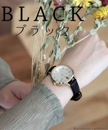 nattito(ナティート)/【メーカー直営店】腕時計 レディース フルリー 花 ボタニカル 高級感 個性的 フィールドワーク GY039/ブラック