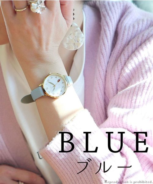 nattito(ナティート)/【メーカー直営店】腕時計 レディース フルリー 花 ボタニカル 高級感 個性的 フィールドワーク GY039/ブルー