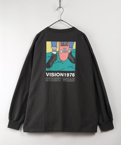 セール Vision Street Wear ヴィジョンストリートウェア オーリースケボー スニーカー 手書きイラスト バックプリント ロングスリーブ Vision Street Wear Vision Street Wear Magaseek