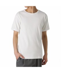 MAC HOUSE(men)(マックハウス（メンズ）)/ALPHA アルファ リブクルーネック半袖Tシャツ TC1520－0/ホワイト