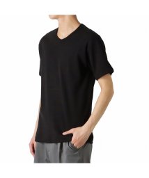 MAC HOUSE(men)(マックハウス（メンズ）)/ALPHA アルファ リブVネック半袖Tシャツ TC1521－0/ブラック