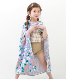 devirock(デビロック)/ガールズラップタオル 80cm 子供服 キッズ 女の子 水着 プールグッズ タオル /ブルー