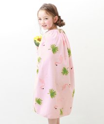 devirock(デビロック)/ガールズラップタオル 80cm 子供服 キッズ 女の子 水着 プールグッズ タオル /ピンク