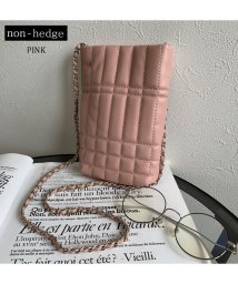 non-hedge(ノンヘッジ)/キルトチェーンミニショルダーバッグ/ピンク