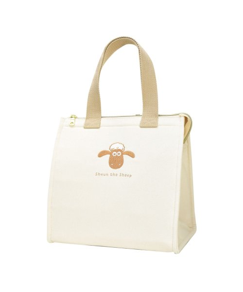 ひつじのショーン ミニトートバッグ トート バック Lサイズ メッシュポケット ファスナー付き ジッパー レディース 大人 女性 大学生 女子 女の子 高校生 ランナー Runner Magaseek