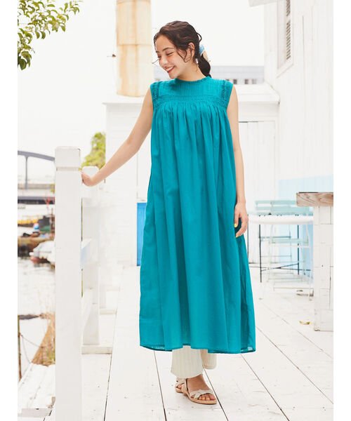 セール アースミュージック エコロジー Earth Music Ecology ファンシープリーツギャザーワンピース Magaseek