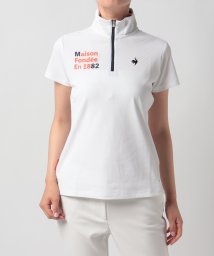 le coq sportif GOLF (ルコックスポルティフ（ゴルフ）)/バックプリントハーフジップシャツ(吸汗速乾/ストレッチ/UVケア(UPF30)/遮熱)【アウトレット】/ホワイト