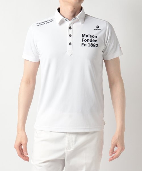 le coq sportif GOLF (ルコックスポルティフ（ゴルフ）)/サンスクリーン半袖ポロシャツ(吸汗速乾/UVケア(UPF15)/遮熱)【アウトレット】/ホワイト