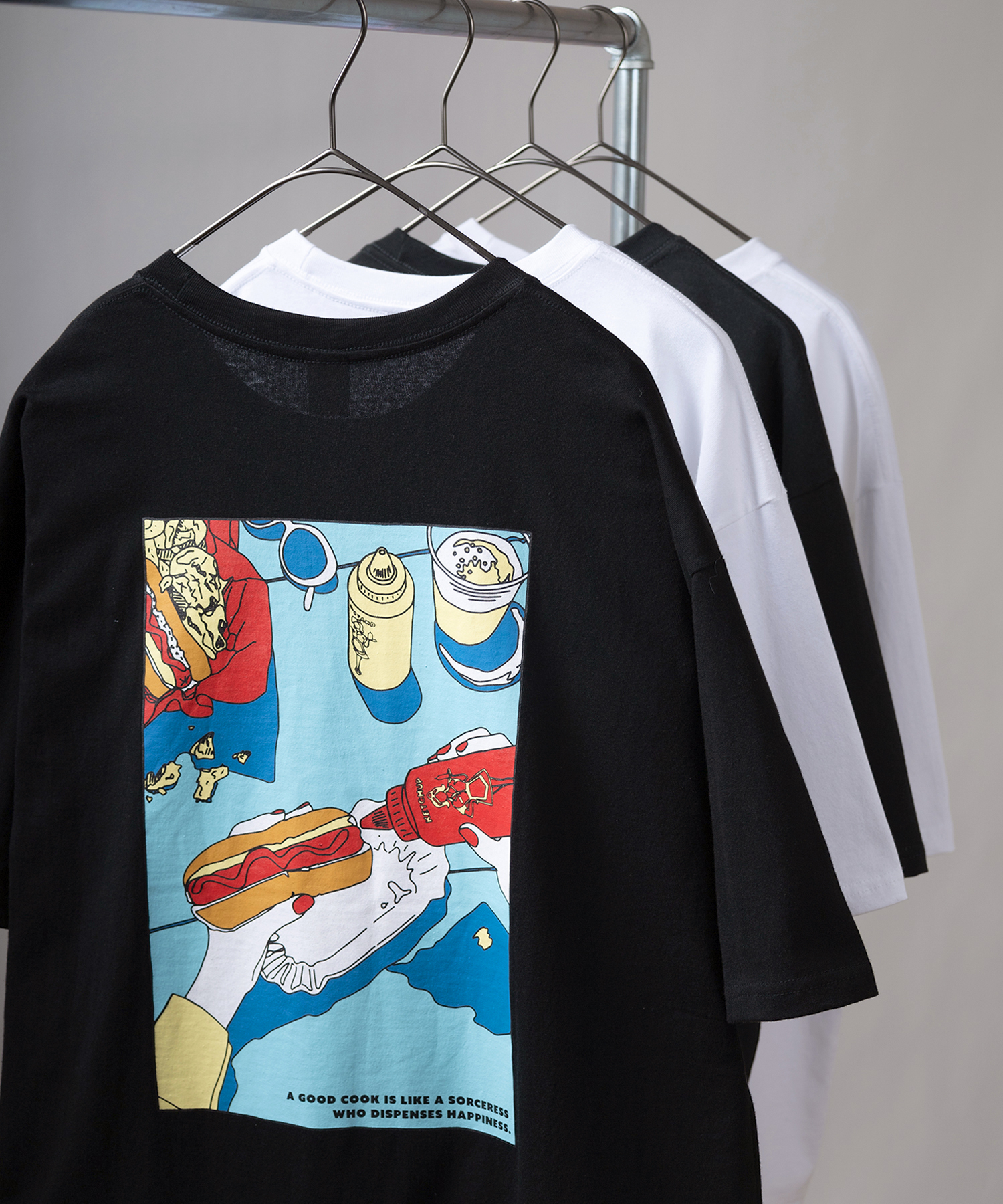 セール Make A Ray グラフィックイラスト バックプリント半袖tシャツ ポスターデザイン レトロテイスト ワンポイント Make A Ray Make A Ray Magaseek