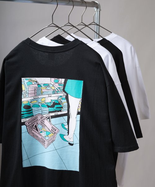 セール Make A Ray グラフィックイラスト バックプリント半袖tシャツ ポスターデザイン レトロテイスト ワンポイント Make A Ray Make A Ray Magaseek