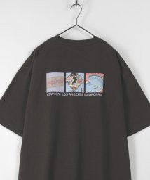 VISION STREET WEAR(ヴィジョン ストリート ウェア)/【VISION STREET WEAR/ヴィジョンストリートウェア】レトロイラスト 3コマストリート グラフィックTシャツ/チャコールグレー