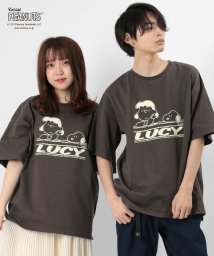 PEANUTS(ピーナッツ)/【PEANUTS/ピーナッツ】スヌーピー ビッグシルエット プリント半袖Tシャツ/ブラウン系その他