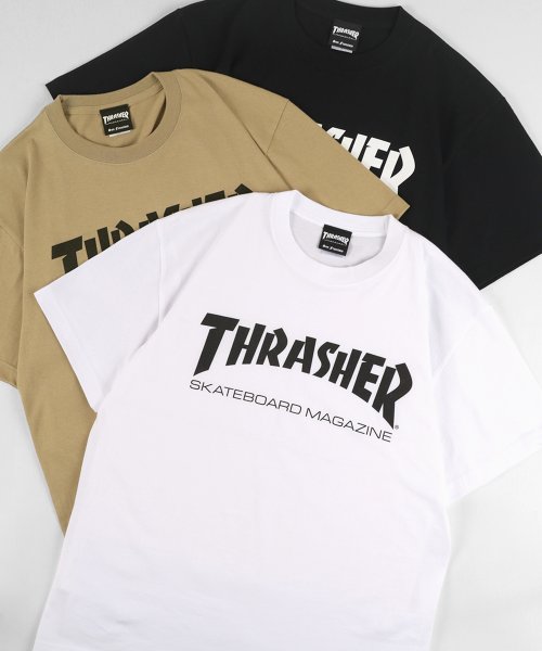 THRASHER(スラッシャー)/【THRASHER/スラッシャー】 グラフィックロゴ プリント半袖Tシャツ/MAG LOGO S/S TEE/ホワイト