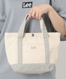 Lee(Lee)/【Lee/リー】ブランドロゴ キャンバス ミニ トートバッグ/ホワイト×グレー