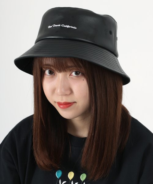 BEN DAVIS/ベンデイビス】フェイクレザー ブランドロゴ バケットハット/ 帽子(504655067) BEN DAVIS(BEN DAVIS) MAGASEEK BEN DAVIS レザーバケットハット FREE