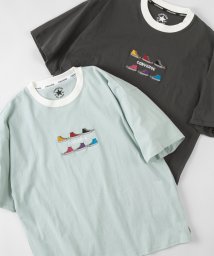 CONVERSE(CONVERSE)/【CONVERSE/コンバース】カラフル6シューズ 発泡＆刺繍 プリントTシャツ/ クルーネック半袖Tシャツ/ リンガーTシャツ/ ワンポイント/ブルー系その他