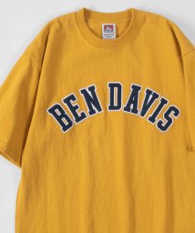 BEN DAVIS(BEN DAVIS)/【BEN DAVIS/ベンデイビス】ヘビーウェイト フェルトワッペン カレッジロゴ 半袖Tシャツ/ビッグシルエット/イエロー