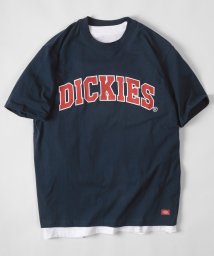 Dickies(Dickies)/【Dickies/ディッキーズ】 カレッジロゴ＆袖切替え ブランドロゴ Tシャツ/ 半袖Tシャツ/ネイビー