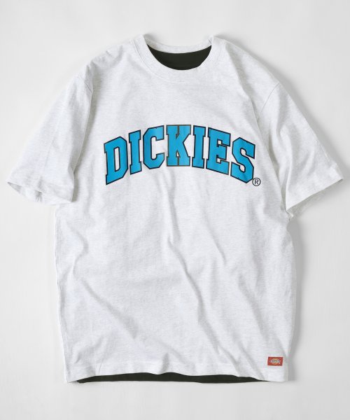 Dickies(Dickies)/【Dickies/ディッキーズ】 カレッジロゴ＆袖切替え ブランドロゴ Tシャツ/ 半袖Tシャツ/アッシュグレー