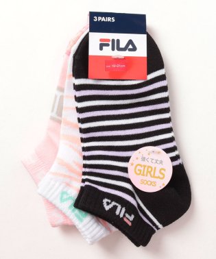 FILA socks Kids/【キッズ】柄 アンクルソックス 3足組 ガールズ/504660610