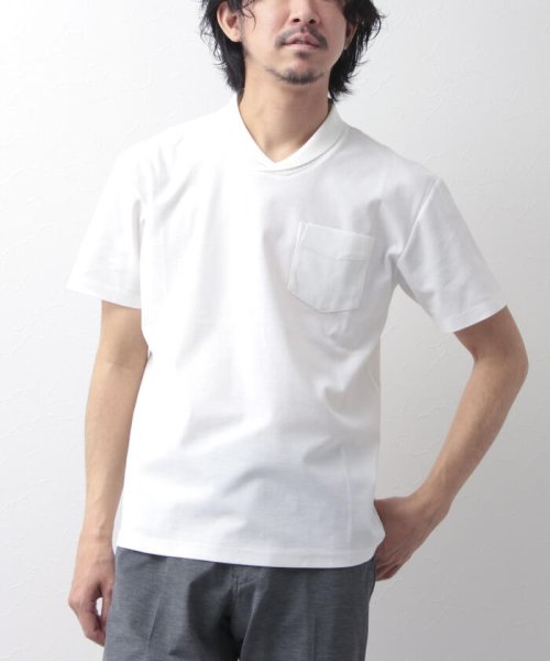 NOLLEY’S goodman(ノーリーズグッドマン)/ALBINI カノコショールカラー ポロシャツ/ホワイト