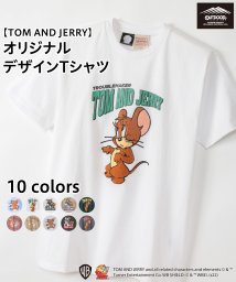 OUTDOOR PRODUCTS(アウトドアプロダクツ)/【OUTDOORPRODUCTS】TOM AND JERRY/トムとジェリー/オリジナルデザインTシャツ/ホワイトA