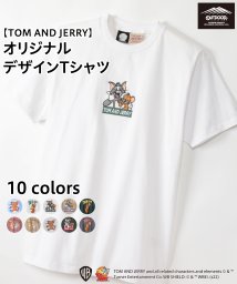 OUTDOOR PRODUCTS(アウトドアプロダクツ)/【OUTDOORPRODUCTS】TOM AND JERRY/トムとジェリー/オリジナルデザインTシャツ/ホワイトB