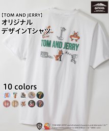 OUTDOOR PRODUCTS(アウトドアプロダクツ)/【OUTDOORPRODUCTS】TOM AND JERRY/トムとジェリー/オリジナルデザインTシャツ/ホワイトD