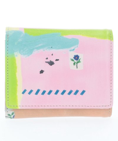 dalmatian & flower 三つ折財布