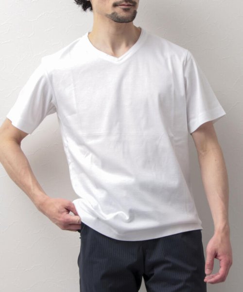 セール ベーシックvネックt 機能素材のジャケットのインナーに最適ｔシャツ シュテットシュタイン Stutostein Magaseek