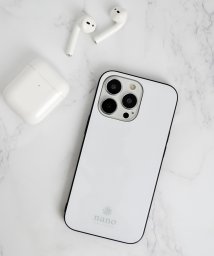 nano・universe(ナノユニバース)/iphone14 ケース ナノユニバース nano universe 強化ガラスパネルケース iphone13 iphone13 pro max/ホワイト