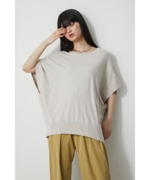 AZUL by moussy(アズールバイマウジー)/CREW NECK LOOSE KNIT/L/BEG1