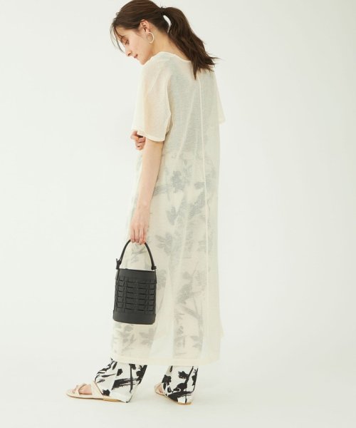 セール ラッセルメッシュ Aライン ワンピース グリーンレーベルリラクシング Green Label Relaxing Magaseek