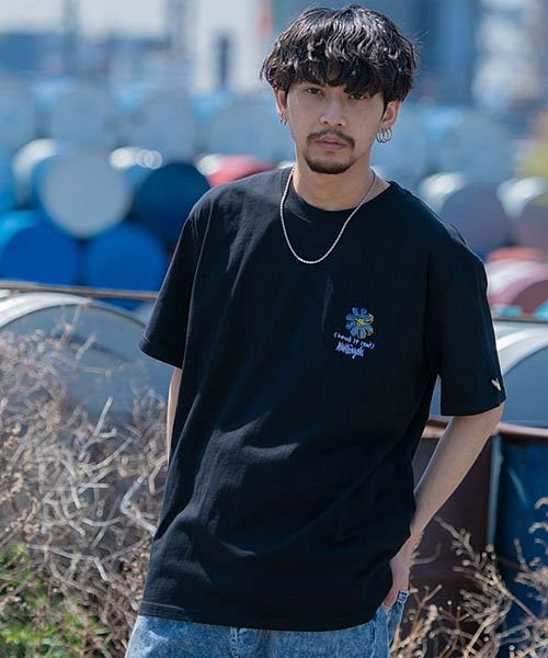 What It Isnt By Mark Gonzales フラワーロゴ刺繍クルーネック半袖ビッグtシャツ マークゴンザレス Tシャツ メンズ ブランド おしゃ マークゴンザレス Mark Gonzales Magaseek