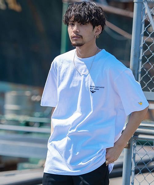 What It Isnt By Mark Gonzales カラフル発泡バックプリントクルーネック半袖ビッグtシャツ マークゴンザレス Tシャツ メンズ ブラン マークゴンザレス Mark Gonzales Magaseek