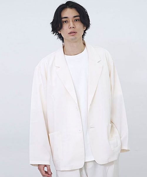 Cavaria 2bビッグシルエット長袖テーラードジャケット パンツセットアップ メンズ ブランド 大人 おしゃれ 2b テーラードジャケット パンツ テーパー キャバリア Cavaria Magaseek