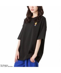 MAC HOUSE(women)(マックハウス（レディース）)/The Simpsons ザ・シンプソンズ アソートTシャツ SPM6211L/ブラック