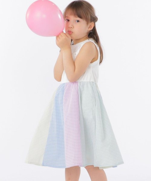 Ships Kids パネル チェック ノースリーブ ワンピース 100 130cm シップスキッズ Ships Kids Magaseek