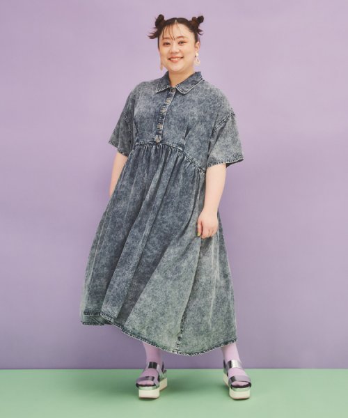 半袖ケミカルシャツワンピース プニュズ Punyus Magaseek 半袖ケミカルシャツワンピース プニュズ Punyus Magaseek