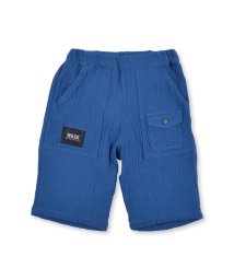 WASK(ワスク)/5.5分丈 ポケット付き Wガーゼ パンツ（100～160cm）/ブルー