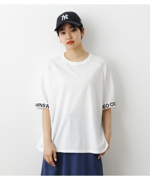 セール ロデオクラウンズワイドボウル Rodeo Crowns Wide Bowl スリーブロゴテープカットトップス Magaseek