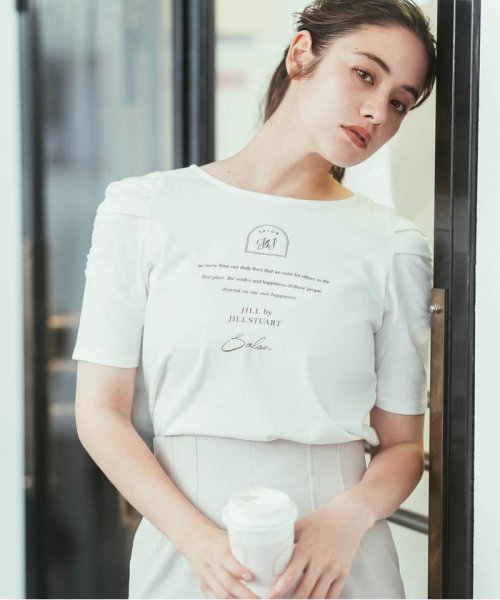 JILL by JILL STUART(ジル バイ ジル スチュアート)/[SALONシリーズ] 箔プリントTシャツ/ホワイト