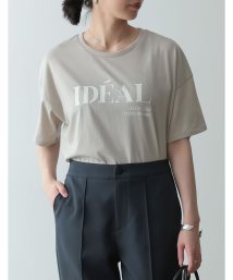 Re:EDIT(リエディ)/IDEALロゴプリント半袖Tシャツ/グレージュ